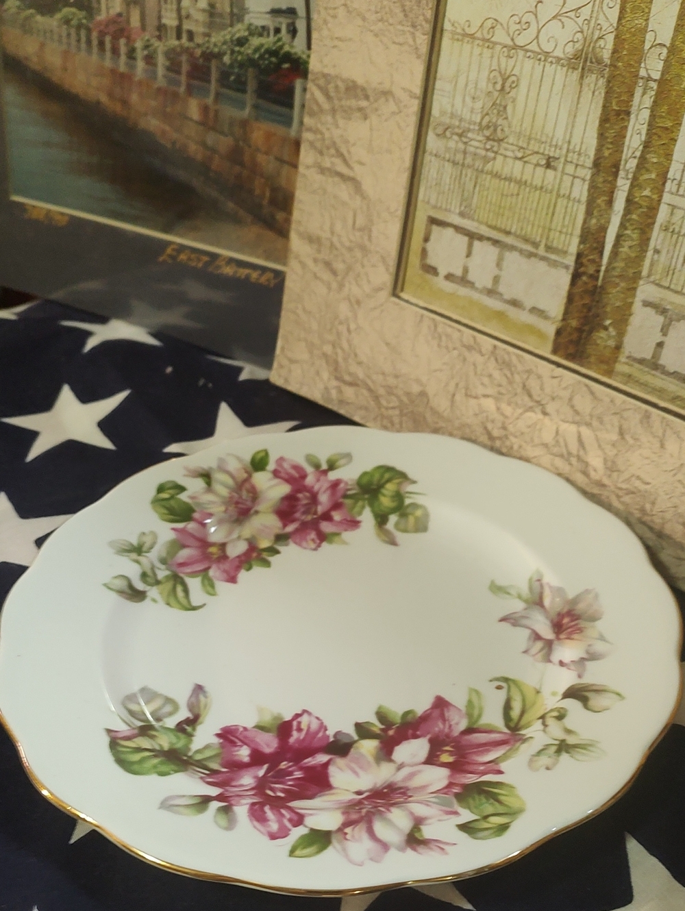 Floral, Vintage Saucer Plate